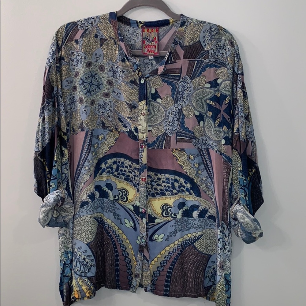 Johnny Was Boho Print Blouse